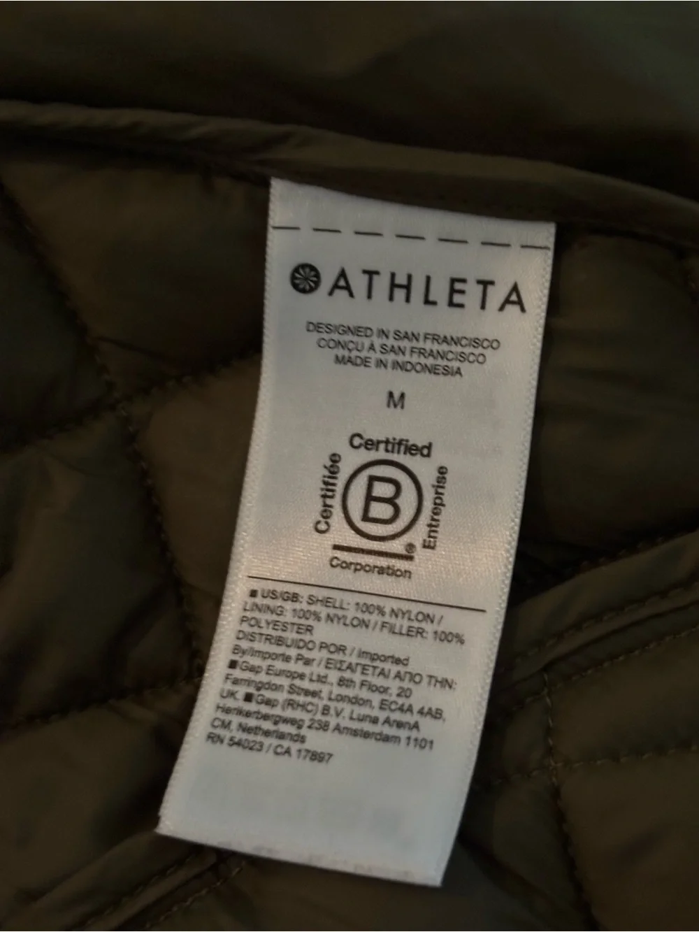 New condition. Athleta whisper featherless jacket.